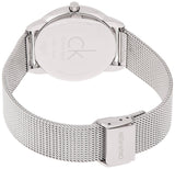 Calvin Klein Minimalist Black Dial Silver Mesh Bracelet Watch for Men - K3M2112X