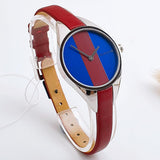 Calvin Klein Rebel Blue Maroon Dial Maroon Leather Strap Watch for Women - K8P231UN
