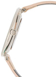 Calvin Klein Rise White Beige Dial Beige Leather Strap Watch for Women - K7A231XH