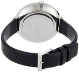 Calvin Klein Rise White Grey Dial Black Leather Strap Watch for Women - K7A231C3