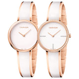 Calvin Klein Seduce Seduction White Dial Two Tone Steel Strap Watch for Women - K4E2NX1T