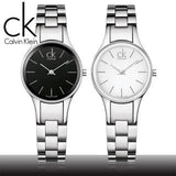 Calvin Klein Simplicity White Dial Silver Steel Strap Watch for Women - K4323126