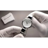 Calvin Klein Wavy Silver Dial Silver Steel Strap Watch for Women - K9U23146