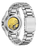 Citizen Mechanical Automatic Blue Dial Silver Steel Strap Watch for Men - NJ0178-81M