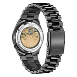 Citizen Tsuyosa Automatic Camouflage Black Dial Black Steel Strap Watch For Men - NJ0155-87E