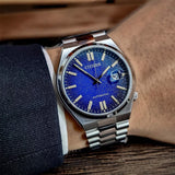 Citizen Tsuyosa Automatic Dark Blue Dial Silver Steel Strap Watch For Men - NJ0151-88L