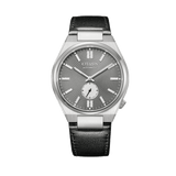 Citizen Tsuyosa Automatic Grey Dial Black Leather Strap Watch for Men - NK5010-01H