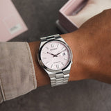 Citizen x Pantone Automatic Dreamy Pink Dial Silver Steel Strap Watch For Men - NJ0158-89X