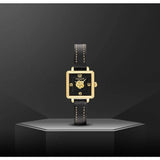Coach Black Square Dial Black Leather Strap Watch for Women - 14503695