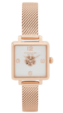 Coach Cass White Dial Rose Gold Mesh Bracelet Watch for Women - 14503698