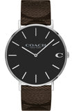 Coach Charles Black Dial Brown Leather Strap Watch for Women - 14602156