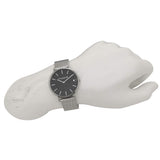 Coach Charles Black Dial Silver Mesh Bracelet Watch for Men - 14602144