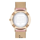 Coach Delancey Gold Dial Pink Leather Strap Watch for Women - 14503332