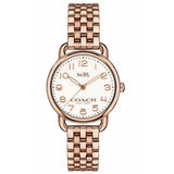 Coach Delancey White Dial Rose Gold Steel Strap Watch for Women - 14502262
