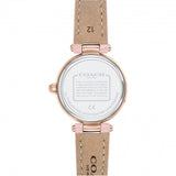 Coach Hayley Mother of Pearl Pink Dial Pink Leather Strap Watch for Women - 14503537