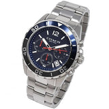 Coach Kent Chronograph Blue Dial Silver Steel Strap Watch for Men - 14602555