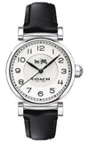 Coach Madison White Dial Black Leather Strap Watch for Women - 14502406