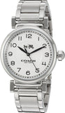 Coach Madison White Dial Silver Steel Strap Watch for Women - 14502394