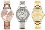 Coach Mini Boyfriend Diamonds Silver Dial Silver Steel Strap Watch for Women - 14501699