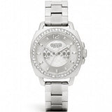 Coach Mini Boyfriend Diamonds Silver Dial Silver Steel Strap Watch for Women - 14501699