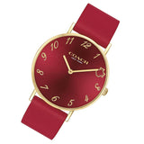 Coach Perry Red Dial Red Leather Strap Watch for Women - 14503722