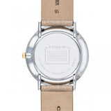 Coach Perry White Dial Beige Leather Strap Watch for Women - 14503157