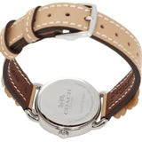 Coach Perry White Dial Brown Floral Leather Strap Watch for Women - 14502873