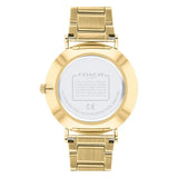 Coach Perry White Dial Gold Steel Strap Watch for Women - 14503345