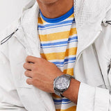 Tommy Hilfiger Decker Quartz Black Dial Black Steel Strap Watch for Men - 1791347