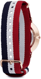 Daniel Wellington Classic Cambridge White Dial Two Tone NATO Strap Watch For Men - DW00100003