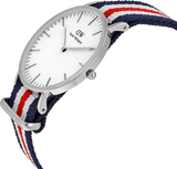 Daniel Wellington Classic Canterbury White Dial Two Tone NATO Strap Watch For Women - DW00100051