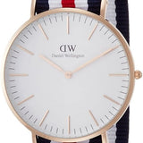 Daniel Wellington Classic Canterbury White Dial Two Tone Nylon Strap Watch For Men - DW00100002