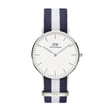 Daniel Wellington Classic Glasgow White Dial Two Tone NATO Strap Unisex Watch - DW00100047