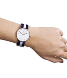 Daniel Wellington Classic Glasgow White Dial Two Tone NATO Strap Watch For Women - DW00100031