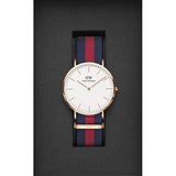 Daniel Wellington Classic Oxford White Dial Two Tone NATO Strap Watch For Men - DW00100001