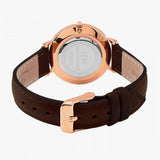 Daniel Wellington Classic Petite Bristol Black Dial Brown Leather Strap Watch For Women - DW00100221