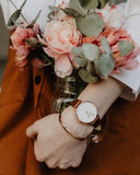 Daniel Wellington Classic Petite Bristol White Dial Brown Leather Strap Watch For Women - DW00100171