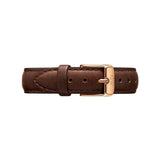 Daniel Wellington Classic Petite Bristol White Dial Brown Leather Strap Watch For Women - DW00100171