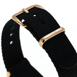 Daniel Wellington Classic Petite Cornwall Black Dial Black NATO Strap Watch For Women - DW00100215