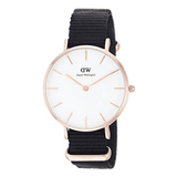 Daniel Wellington Classic Petite Cornwall White Dial Green NATO Strap Watch For Women - DW00100253