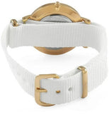 Daniel Wellington Classic Petite Dover Black Dial White NATO Strap Watch For Women - DW00100314
