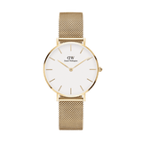 Daniel Wellington Classic Petite Evergold White Dial Gold Mesh Bracelet Watch For Women - DW00100350