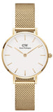 Daniel Wellington Classic Petite Evergold White Dial Gold Mesh Bracelet Watch For Women - DW00100350