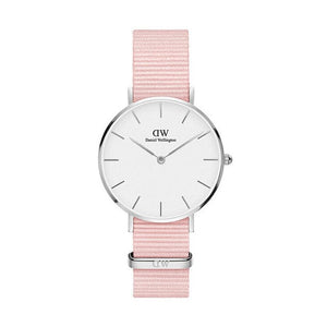 Daniel Wellington Classic Petite Rosewater White Dial Pink NATO Strap Watch For Women - DW001000318