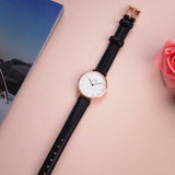 Daniel Wellington Classic Petite Sheffield White Dial Black Leather Strap Watch For Women - DW00100230
