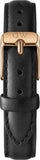 Daniel Wellington Classic Petite Sheffield White Dial Black Leather Strap Watch For Women - DW00100230
