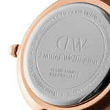 Daniel Wellington Classic Petite Sheffield White Dial Black Leather Strap Watch For Women - DW00100230