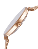 Daniel Wellington Classic Petite White Dial Rose Gold Mesh Bracelet Watch For Women - DW00100219