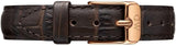 Daniel Wellington Classic Petite York Black Dial Brown Leather Strap Watch For Women - DW00100226
