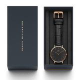 Daniel Wellington Classic Reading Black Dial Black Leather Strap Watch For Men - DW00100129